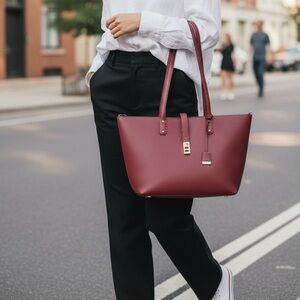 Michael Kors• Cabernet You Say Large Tote With Gold Accents